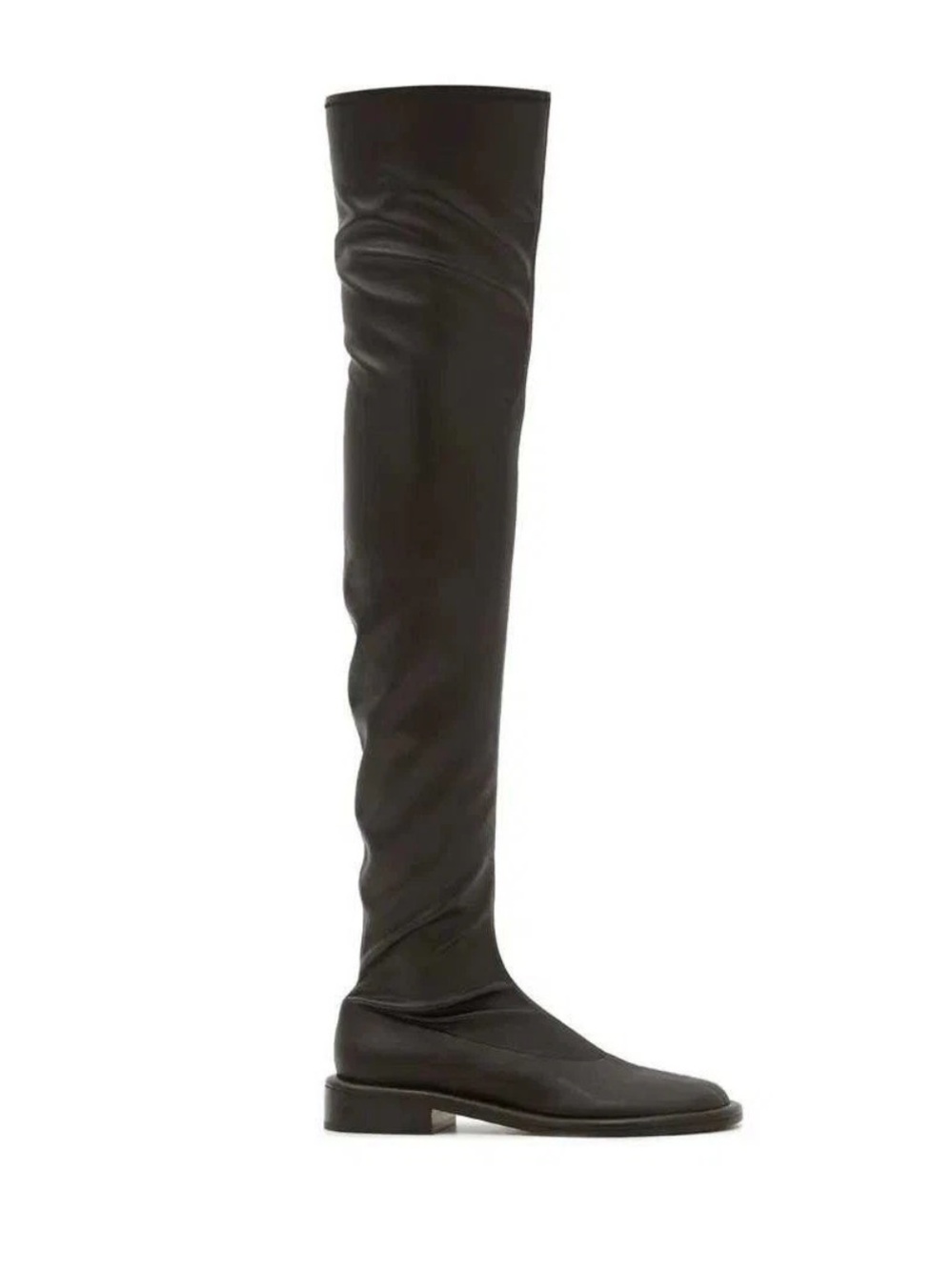 Proenza Schouler Black Over-the-Knee Flat Boots - Leather EUC 1382